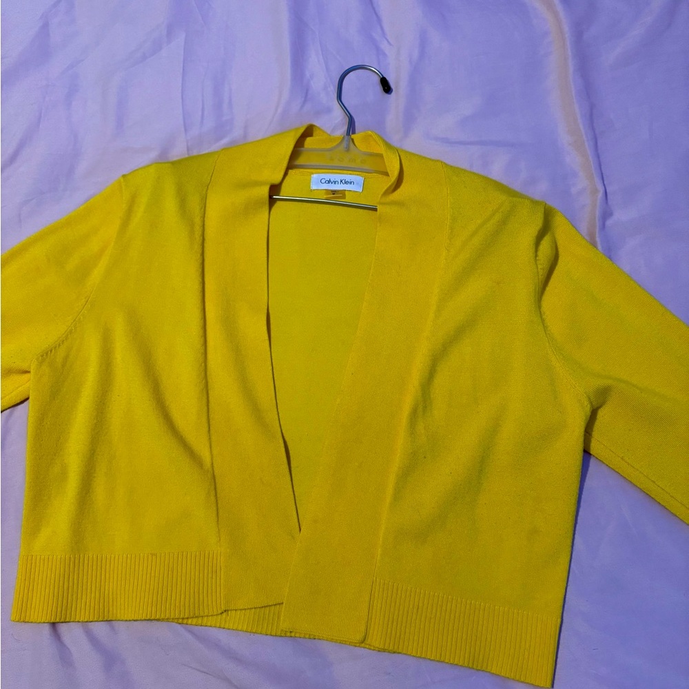 Yellow CK cardigan